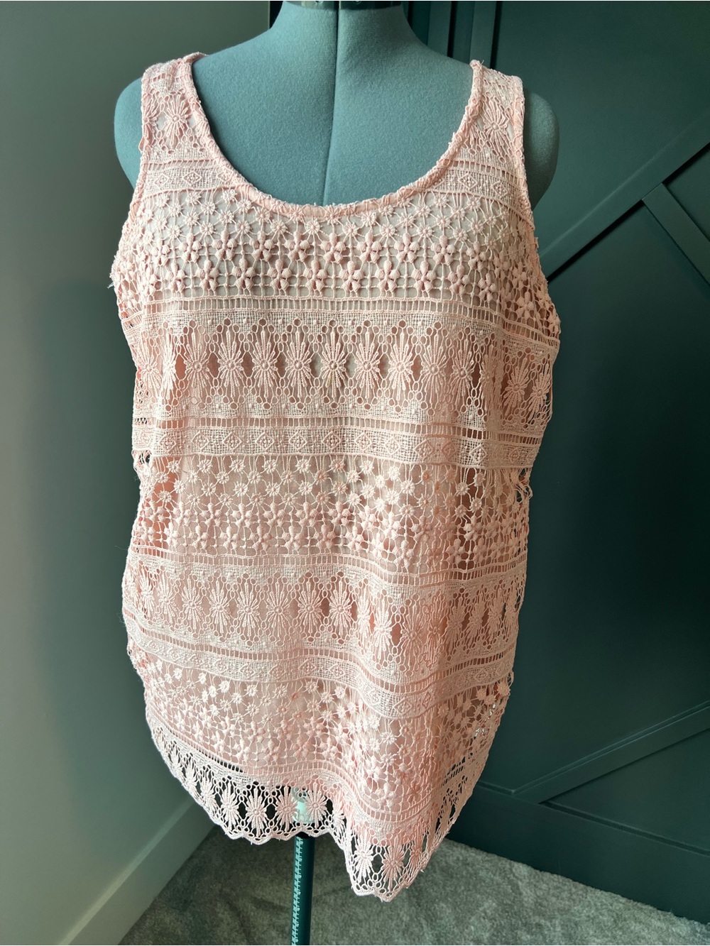 Michel Studio Light Pink Knit Tank Top